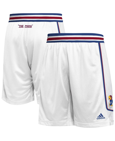 Adidas Originals Adidas White Kansas Jayhawks Swingman Replica Basketball Shorts