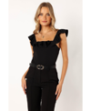 Petal And Pup Petal & Pup Mikaela Ruffle Bodysuit In Black