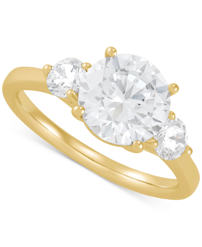 Grown With Love Igi Certified Lab Grown Diamond Three Stone Engagement Ring (3 Ct. T.w.) In 14k Gold In Yellow Gold