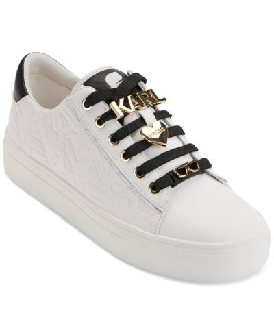 KARL LAGERFELD CATE KARL BOX LACE-UP LOW-TOP SNEAKERS