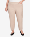 ALFRED DUNNER PLUS SIZE NEUTRAL TERRITORY EMBELLISHED WAIST AVERAGE LENGTH PANTS