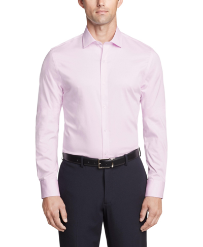 Tommy Hilfiger Men's Th Flex Essentials Wrinkle Resistant Stretch Dress Shirt In Light Pink