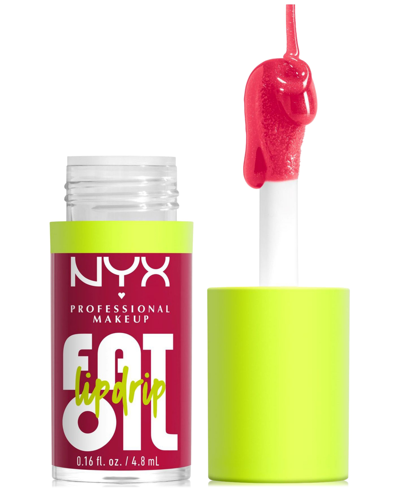 Nyx Professional Makeup Fat Oil Lip Drip, 0.16 Oz. In Newsfeed (light Red)