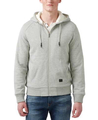 Buffalo David Bitton Men's Fasox Fleece Lined Full-zip Sweatshirt In Heather Gray