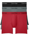 CALVIN KLEIN MEN'S 3-PACK MICROFIBER STRETCH BOXER BRIEFS UNDERWEAR