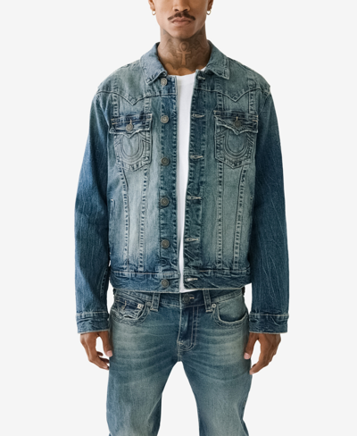 True Religion Men's Super T Jimmy Long Sleeve Jacket In Miner Medi