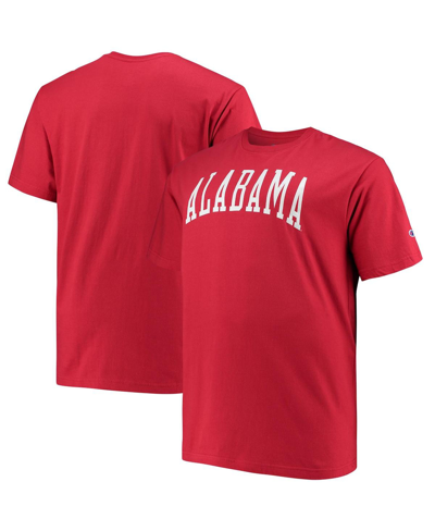 Champion Men's  Crimson Alabama Crimson Tide Big And Tall Arch Team Logo T-shirt
