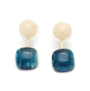 Sohi Womens Blue Stone Drop Earrings In Blue