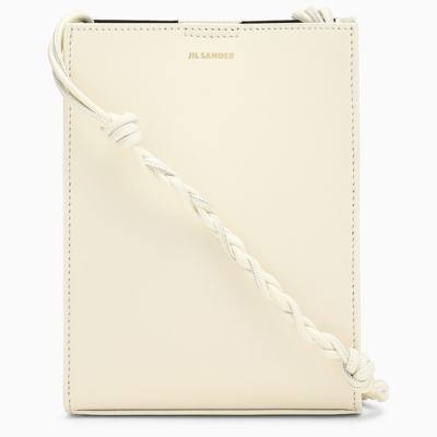 Jil Sander Tangle Ivory Leather Shoulder Bag In Beige