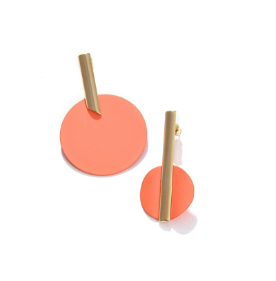 Sohi Orange Color Gold Plated Designer Stud For Women's