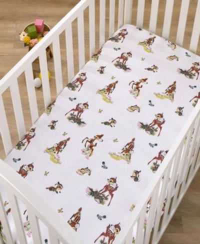 Disney Vintage Like Bambi Fitted Crib Sheets In Beige