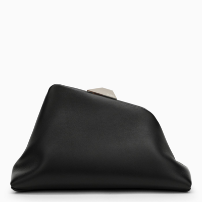 ATTICO THE ATTICO BLACK LEATHER DAY OFF CLUTCH BAG