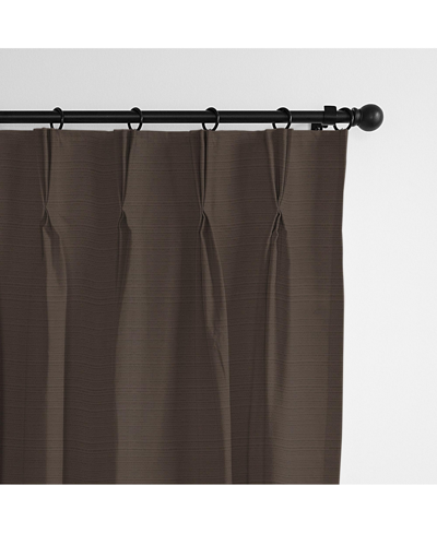 6ix Tailors Fine Linens Nova Chocolate Pinch Pleat Drapery Panel