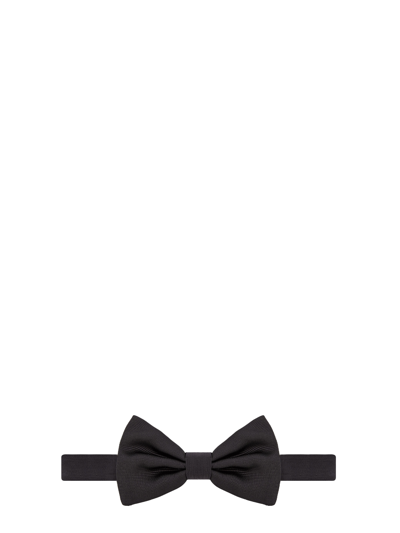 Dolce & Gabbana Silk Bow Tie In Black