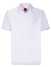 Ferrari Embroidered Logo Polo Shirt In White