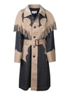 Maison Margiela Fringed Panelled Single-breasted Coat In Black