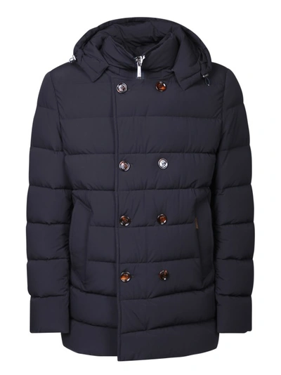 Moorer Double-breasted Jacket In Blue