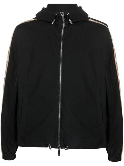 Dsquared2 Contrast-panel Lightweight Jacket In Nero