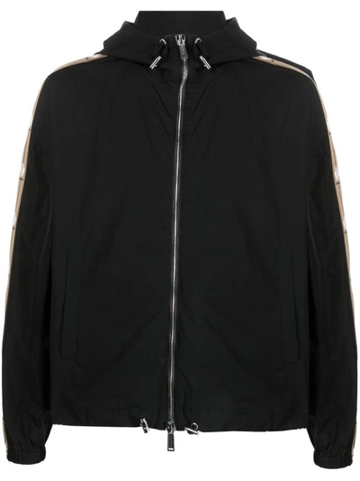 Dsquared2 Lightweight Jacket With Contrasting Panels In Black