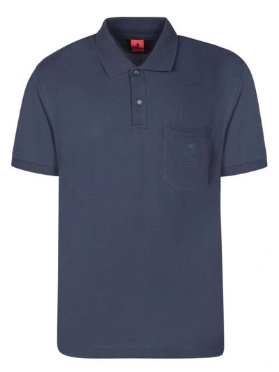 Ferrari Short Sleeves Polo Shirt In Blue
