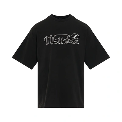 We11 Done Cursive Symbol Logo T-shirt In Black