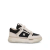 Amiri Ma-1 Leather And Mesh Sneakers In White,black