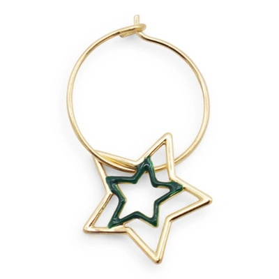 Alíta Alita Bottle Green Gold Metal Estrella Earring