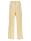 Blazé Milano Fox Pleated Front Trousers With Side Pockets In White