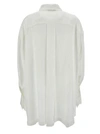 ATTICO 'DIANA' OVERSIZED WHITE SHIRT WITH ALL-OVER LOGO AND ASYMMETRIC HEM IN VISCOSE WOMAN