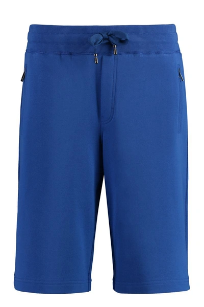 Dolce & Gabbana Cotton Bermuda Shorts In Blue