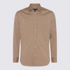 Dsquared2 Logo-print Cotton Shirt In Beige