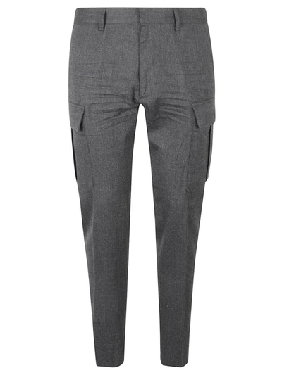 Dsquared2 Flannel Cigarette Trousers In Grey