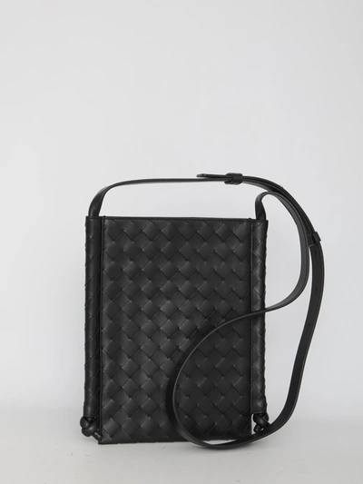 Bottega Veneta Flat Loop Bag In Black