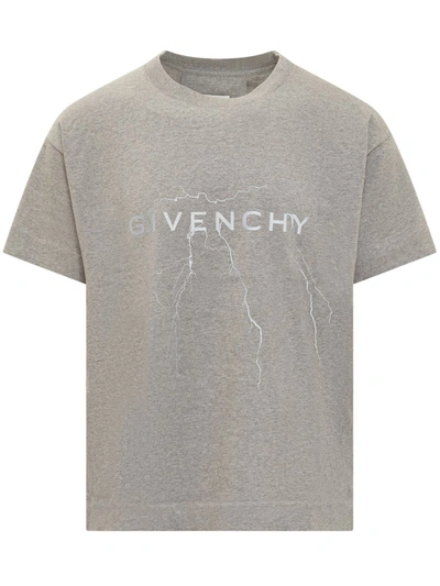 Givenchy Cotton Reflective T-shirt In Grey