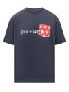 Givenchy Man Deep Blue T Shirt And Polo Bm71 J8 In Blue