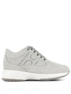 Hogan Interactive Suede Sneakers In Grey