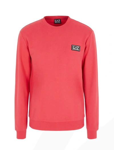 Ea7 Cotton Sweatshirt In Red