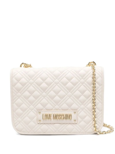 Love Moschino Quilted Bag In White