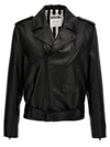MOSCHINO MOSCHINO 'IN LOVE WE TRUST' LEATHER JACKET