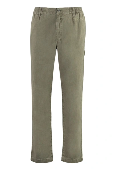 Moschino Cotton Trousers In Green
