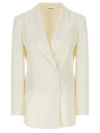 P.a.r.o.s.h White Double-breasted Blazer In White