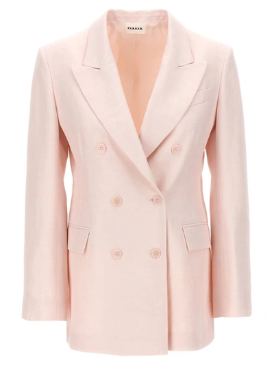 P.a.r.o.s.h . Double-breasted Blazer In Nude & Neutrals