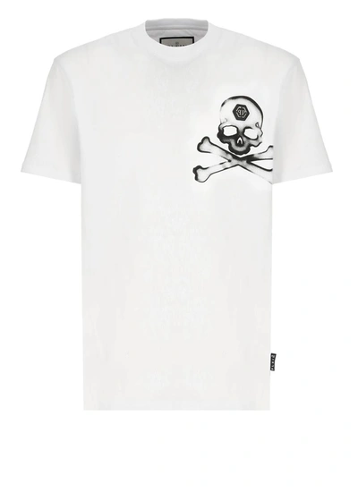 Philipp Plein Gothic Skull-print Cotton T-shirt In White