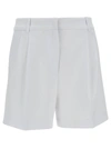 MICHAEL MICHAEL KORS WHITE BERMUDA SHORTS WITH PENCES IN STRETCH FABRIC WOMAN