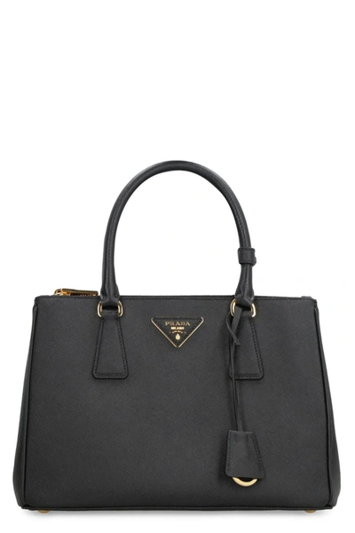 Prada Galleria Leather Handbag In Black