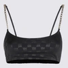 Misbhv Monogram Tyra Bralette Black Lycra Monogram Tyra Bralette In Black