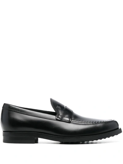 Tod's Moccasins With Monogram In Black