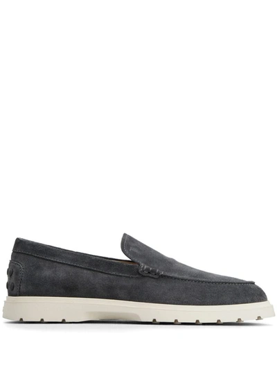 Tod's Trouserofola Moccasins In Grey