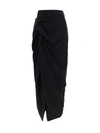 Vivienne Westwood Panther Draped Cady Midi Skirt In Black