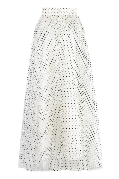 Zimmermann Polka-dot Tulle Skirt In White
